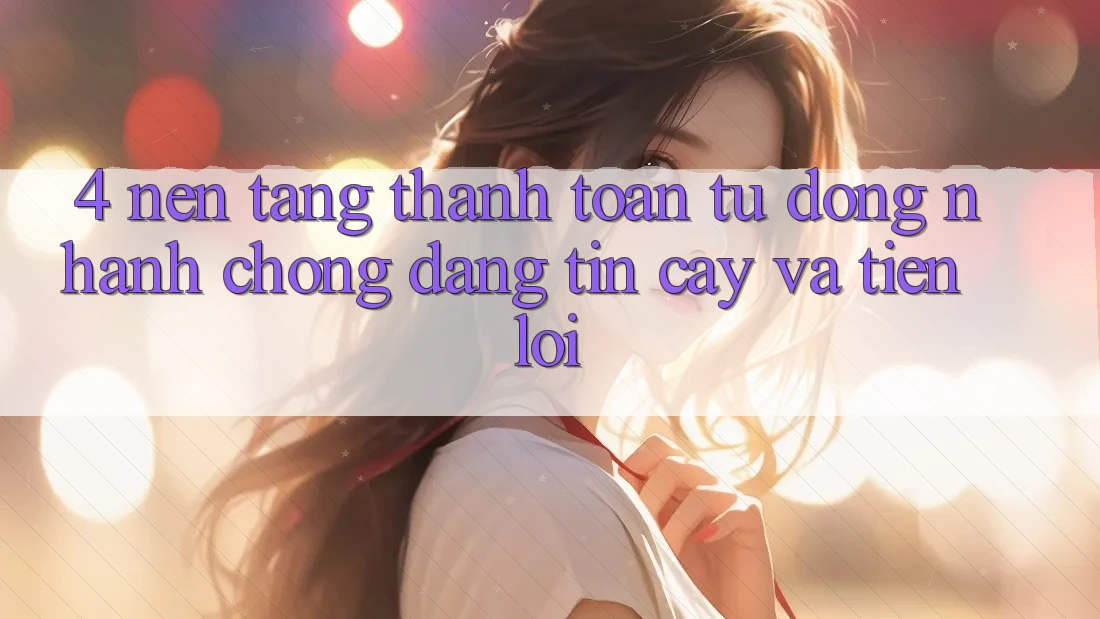 4. Nền tảng Thanh Toán Tự Động: Nhanh Chóng, Đáng tin cậy Và Tiện Lợi