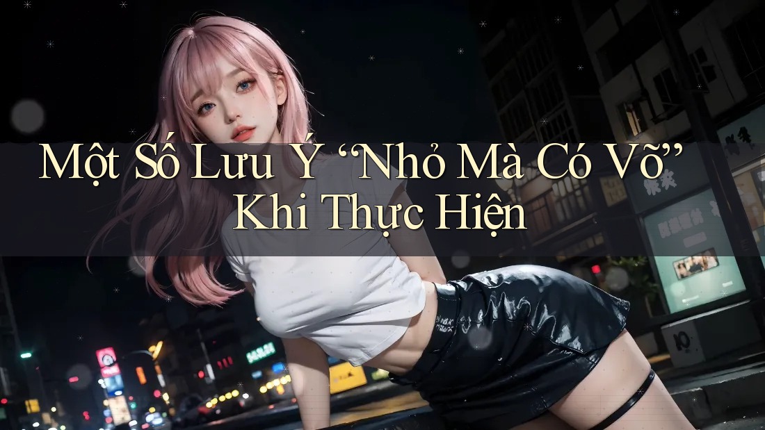 Một Số Lưu Ý “Nhỏ Mà Có Võ” Khi Thực Hiện